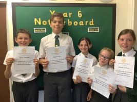 Four students proud of their award